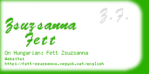 zsuzsanna fett business card